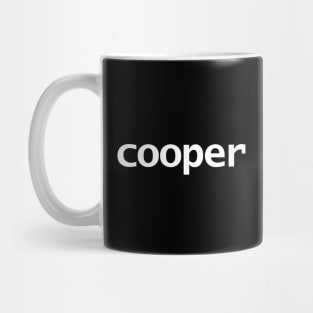 Cooper Minimal Typography White Text Mug